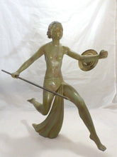 Load image into Gallery viewer, 1930 Sculpture Spelter Diane The Huntress Signed LIMOUSIN Bronze Patina ART DECO
