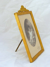 Load image into Gallery viewer, Antique French Bronze Photo Miniature Portrait Frame Ribbon Style Louis XVI 19TH
