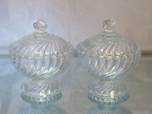 Load image into Gallery viewer, BACCARAT BAMBOU - Gorgeous PAIR 2x Candy Box Crystal Covered Box Bamboo 1930
