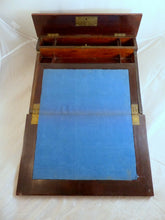 Load image into Gallery viewer, Antique French Napoleon III Marquetry Inlay 13&quot; Ecritoire Writer&#39;s Box Boulle
