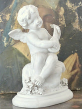 Load image into Gallery viewer, 16&quot; Large Antique Original French Porcelain Biscuit Putti signed KINSBURGER 19th
