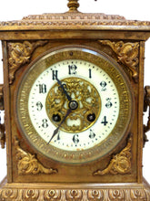 Load image into Gallery viewer, 16&quot; Gorgeous Antique French Bronze Lion Clock 19TH Paris movement Renaissance
