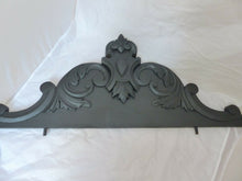 Load image into Gallery viewer, 36&quot; XL Large Antique French Hand Carved Wood Blacked Pediment Salvage 19TH
