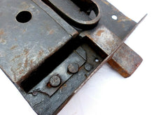 Load image into Gallery viewer, 17TH CENTURY LARGE PRIMITIVE HAND MADE WROUGHT IRON CASTLE DOOR LOCK ANTIQUE
