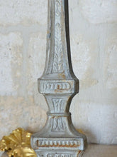 Load image into Gallery viewer, 23&quot; Pair of Large 19th century French Church Candlesticks - Brass &amp; Grey Patina
