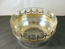 Load image into Gallery viewer, Antique French Fruit Bowl Dish Crystal &amp; Sterling Silver 925 Corbeille Plat
