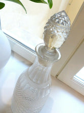 Load image into Gallery viewer, 14&quot; Large XL Antique Blown &amp; Cut Glass Carafe Decanter / 19TH
