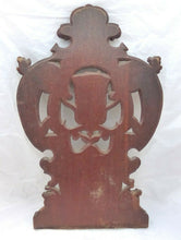 Load image into Gallery viewer, 21&quot; Antique Carved Architectural Furniture Panel Salvage Gothic 19th Coat of Arm
