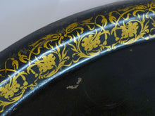 Load image into Gallery viewer, 28&quot; Antique 19th C. French Victorian Hand Painted Tole Metal Toleware Oval Tray
