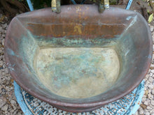 Load image into Gallery viewer, 19th Century Rustic French Large Copper Gravity Wash Basin Fountain
