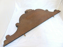 Load image into Gallery viewer, 36&quot; XL Large Antique French Hand Carved Wood Blacked Pediment Salvage 19TH
