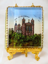 Load image into Gallery viewer, Antique Grand Tour Style Pocket Watch Casket Box Souvenir: Fourviere LYON FRANCE
