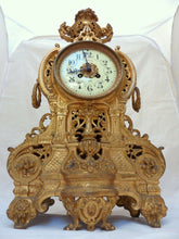 Load image into Gallery viewer, 22&quot; XXL Gorgeous Antique French Bronze Lion Clock 19TH Paris movement Gothic
