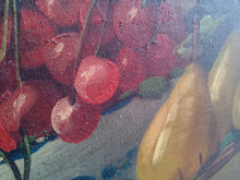 Load image into Gallery viewer, Superbe paire ancien tableau peinture nature morte fruit 1900 déco charme signé
