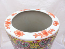 Load image into Gallery viewer, Gorgeous Antique Chinese Porcelain Umbrella Stand Holder Colorful Floral 20TH
