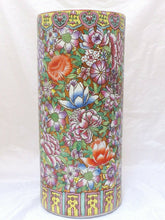 Load image into Gallery viewer, Gorgeous Antique Chinese Porcelain Umbrella Stand Holder Colorful Floral 20TH
