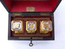 Load image into Gallery viewer, BACCARAT Antique French Perfume Caddy Signed JENSEN Paris Boulle Box Gilded 1850
