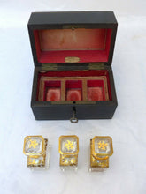 Load image into Gallery viewer, BACCARAT Antique French Perfume Caddy Signed JENSEN Paris Boulle Box Gilded 1850
