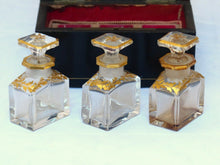 Load image into Gallery viewer, BACCARAT Antique French Perfume Caddy Signed JENSEN Paris Boulle Box Gilded 1850
