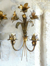 Load image into Gallery viewer, Gorgeous Gilded Brass Wall Light Sconce 70&#39;s Regency Mid Century HANS KOGL style
