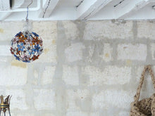 Load image into Gallery viewer, Gorgeous Vintage Ball Ceiling Chandelier Prisms Flowers Maison Bagues Style 1980
