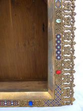 Load image into Gallery viewer, Antique French Bronze &amp; Enamel Plaque Religious Cross Frame RARE box 19th
