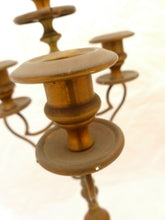 Load image into Gallery viewer, Gorgeous Antique Church Pair French Antique Candlestick Brass Candelabra 1900

