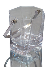 Load image into Gallery viewer, CRISTAL de FRANCE Gorgeous vintage Ice Bucket Molded Crystal Handle 1970
