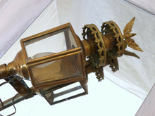 Load image into Gallery viewer, Gorgeous Vintage French Wall Light Lantern Sconce Gilded Bronze Eagle Empire
