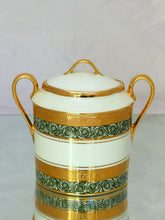 Load image into Gallery viewer, Gorgeous Sugar Box Empire Gilded Palmettes by LEGLE Limoges Porcelain
