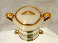 Load image into Gallery viewer, Gorgeous Sugar Box Empire Gilded Palmettes by LEGLE Limoges Porcelain
