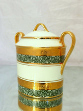 Load image into Gallery viewer, Gorgeous Sugar Box Empire Gilded Palmettes by LEGLE Limoges Porcelain
