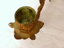 Load image into Gallery viewer, Rare Antique FRENCH Pair Gilded Bronze Wall Light Sconce Candlestick 19TH Church
