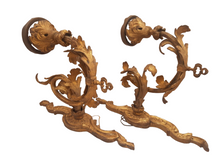 Load image into Gallery viewer, XL Large Antique PAIR French Gilt Bronze Rococo 19TH Wall Light Sconce Louis XV
