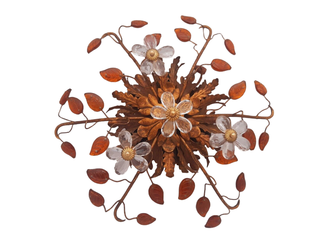 BANCI Mid Century Flowers Glass Murano Wall Light Ceiling Chandelier BAGUES #3