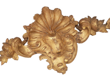 Load image into Gallery viewer, 19TH Antique French Louis XV Gilded Wood Pediment Hardware Furniture Salvage 22&quot;
