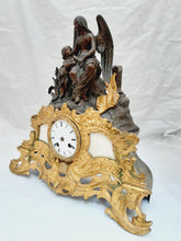 Load image into Gallery viewer, 16&quot; Gorgeous Antique French Spelter Gilded Bronze Clock 19TH Paris Rococo Angel
