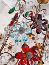 Load image into Gallery viewer, OMG Antique Murano Chandelier Lantern Multicolor Prisms 1930 Italian Ceiling
