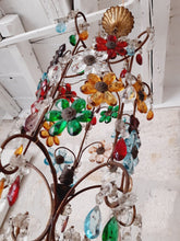 Load image into Gallery viewer, OMG Antique Murano Chandelier Lantern Multicolor Prisms 1930 Italian Ceiling
