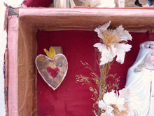 Load image into Gallery viewer, XXL 24&quot; Antique French Diorama Box Ex Voto subject Religious Rare House pattern
