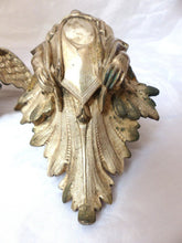 Load image into Gallery viewer, 19TH PAIR Antique Religious Winged Angel Putti Statue Silverplate Bronze 9&quot; RARE
