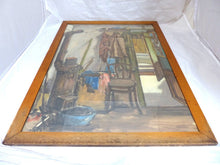 Load image into Gallery viewer, 1900 Set 3x Antique Painting Theme Gypsy Trailers Signed Veuillet 26x19&quot; Framed
