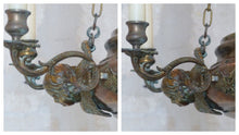 Load image into Gallery viewer, Huge French Sanctuary Church Bronze Chandelier Ceiling Religious 19TH Gothic
