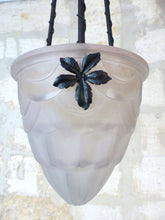 Load image into Gallery viewer, XL Antique French ART DECO Ceiling Suspension Chandelier 1930 Signed COMPIEGNE
