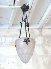 Load image into Gallery viewer, XL Antique French ART DECO Ceiling Suspension Chandelier 1930 Signed COMPIEGNE
