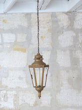 Load image into Gallery viewer, Antique Religious Gothic Church Lantern Ceiling Light Candle Holder 19TH
