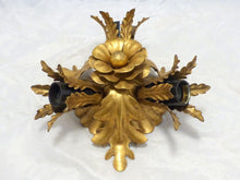 Load image into Gallery viewer, BANCI Mid Century Murano Ceiling Wall Light Gilded Tole Chandelier BAGUES Style
