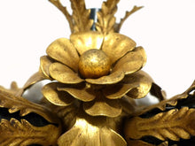 Load image into Gallery viewer, BANCI Mid Century Murano Ceiling Wall Light Gilded Tole Chandelier BAGUES Style
