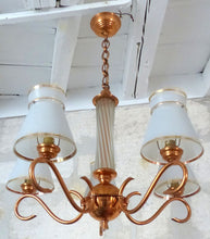 Load image into Gallery viewer, Vinatge French Modernist Ceiling Suspension Chandelier 1950 PETITOT Styl Diabolo
