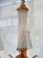 Load image into Gallery viewer, Vinatge French Modernist Ceiling Suspension Chandelier 1950 PETITOT Styl Diabolo
